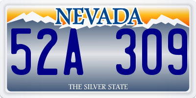 NV license plate 52A309