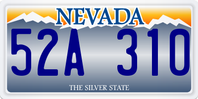 NV license plate 52A310