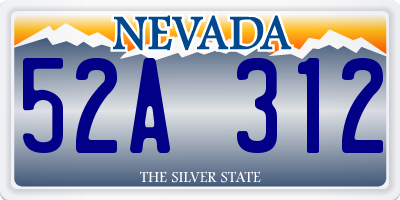 NV license plate 52A312