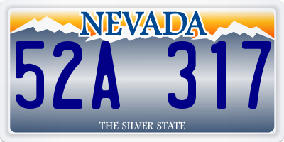 NV license plate 52A317