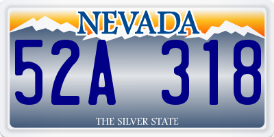 NV license plate 52A318