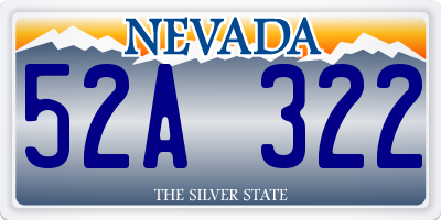 NV license plate 52A322