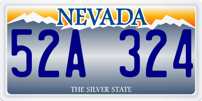 NV license plate 52A324