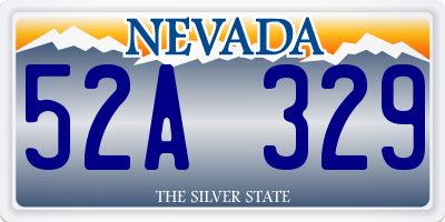 NV license plate 52A329