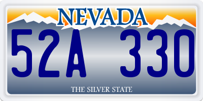 NV license plate 52A330