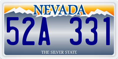 NV license plate 52A331