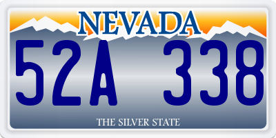 NV license plate 52A338