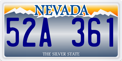 NV license plate 52A361