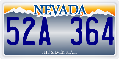 NV license plate 52A364