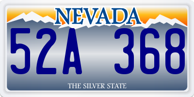 NV license plate 52A368
