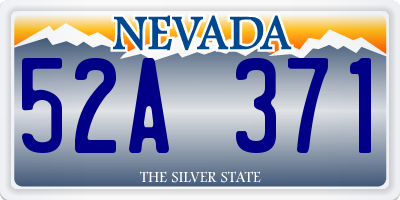 NV license plate 52A371