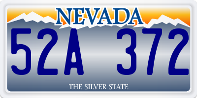 NV license plate 52A372