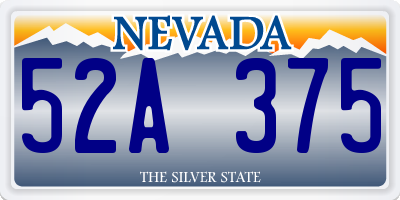 NV license plate 52A375