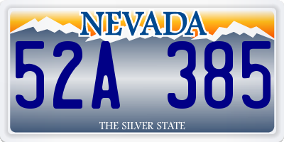 NV license plate 52A385