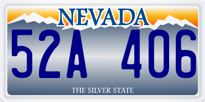 NV license plate 52A406