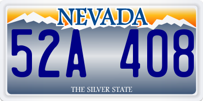 NV license plate 52A408