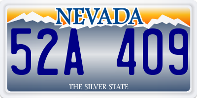 NV license plate 52A409