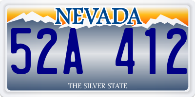 NV license plate 52A412