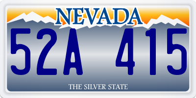 NV license plate 52A415