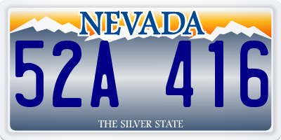 NV license plate 52A416