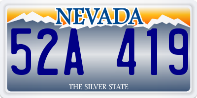 NV license plate 52A419