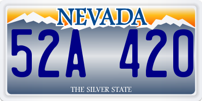 NV license plate 52A420
