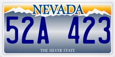 NV license plate 52A423