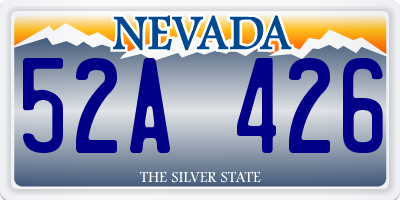 NV license plate 52A426