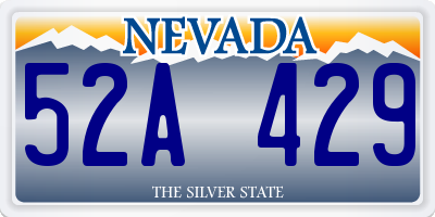 NV license plate 52A429