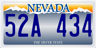 NV license plate 52A434