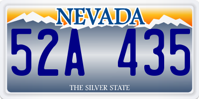 NV license plate 52A435