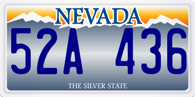 NV license plate 52A436