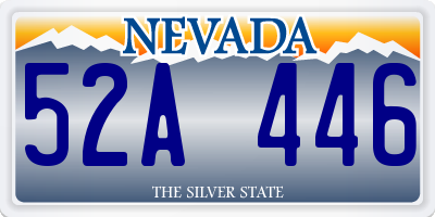 NV license plate 52A446