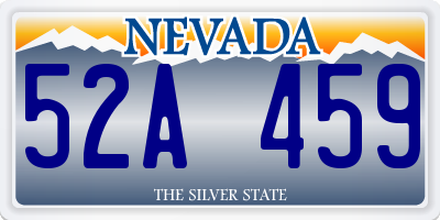NV license plate 52A459
