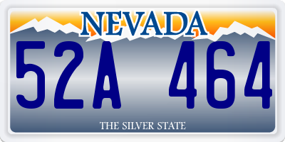 NV license plate 52A464