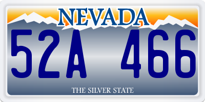 NV license plate 52A466