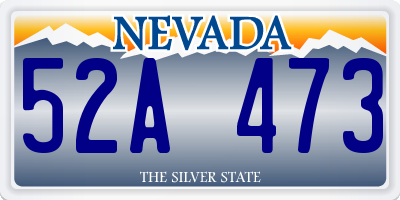 NV license plate 52A473