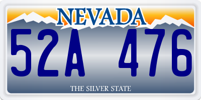 NV license plate 52A476