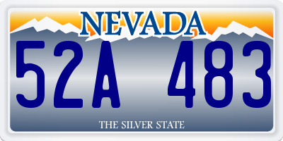 NV license plate 52A483