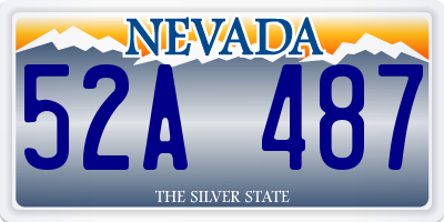 NV license plate 52A487