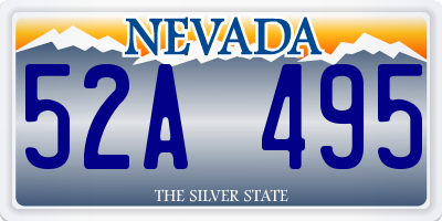 NV license plate 52A495