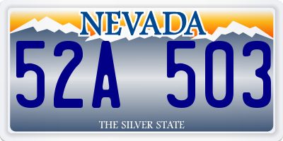 NV license plate 52A503