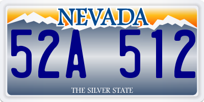 NV license plate 52A512