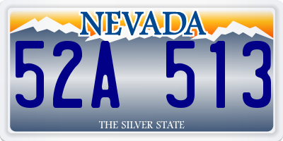 NV license plate 52A513