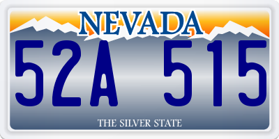 NV license plate 52A515