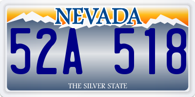 NV license plate 52A518