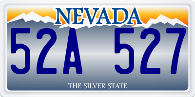NV license plate 52A527