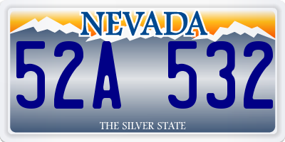 NV license plate 52A532