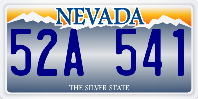 NV license plate 52A541