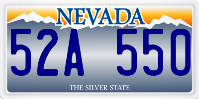 NV license plate 52A550